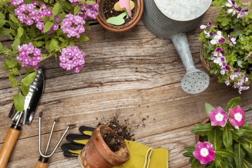 Professional gardener working in Doncaster East garden