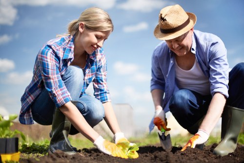 Professional gardener planning a garden layout in Croydon Park