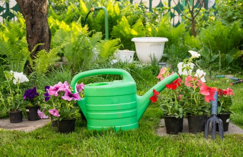 Professional gardeners working on a vibrant Narraweena garden