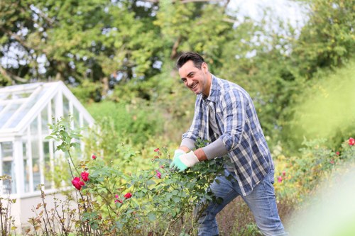 Drewvale gardener pruning and maintaining vibrant garden plants.